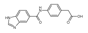 4-((5-benzimidazolylcarbonyl)amino)phenylacetic acid Structure