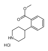 Benzoic acid, 2-(4-piperidinyl)-, methyl ester Structure