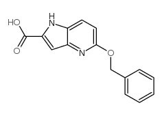 5-(苯基甲氧基)-1H-吡咯并[3,2-b]吡啶-2-羧酸结构式