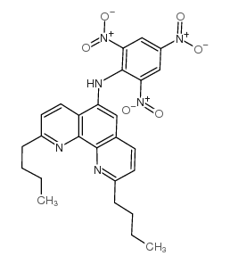 2,9-二正丁基-5-间三硝苯氨基-1,10-邻二氮杂菲结构式