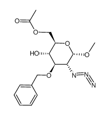 METHYL-AZIDO-2-DEOXY-3-O-(PHENYLMETHYL)-ALPHA-D-GLUCOPYRANOSIDE6-ACETATE结构式