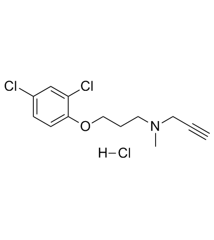 N-[3-(2,4 -二氯苯氧基)丙基]-N -甲基- 2 -丙炔胺盐酸盐图片