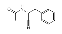 (+)-(R)-N-(1-cyano-2-phenyl-ethyl)-acetamide Structure