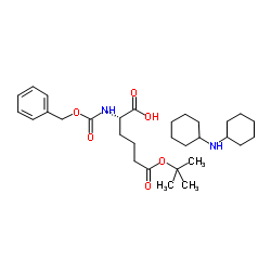 二环己胺(S)-2-(((苄氧基)羰基)氨基)-6-(叔丁氧基)-6-氧代己酸酯结构式