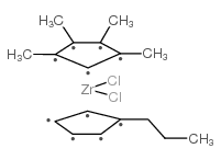 (N-丙基环戊并二烯)(四甲基环戊并二烯)二氯化锆结构式