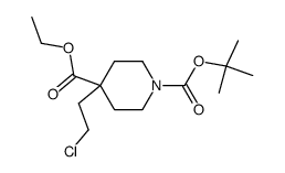 1-tert-butyl 4-ethyl 4-(2-chloroethyl)piperidine-1,4-dicarboxylate Structure