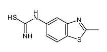 (8CI)-1-(2-甲基-5-苯并噻唑)-2-硫脲结构式