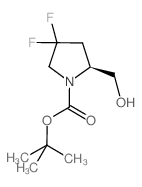 (2S)-4,4-二氟-2-(羟甲基)吡咯烷-1-羧酸叔丁酯结构式