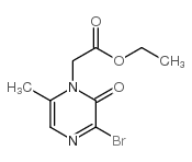3-Bromo-6-methyl-2-oxo-1(2H)-pyrazineacetic acid ethyl ester Structure