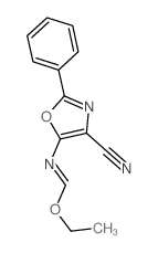 Methanimidic acid,N-(4-cyano-2-phenyl-5-oxazolyl)-, ethyl ester结构式
