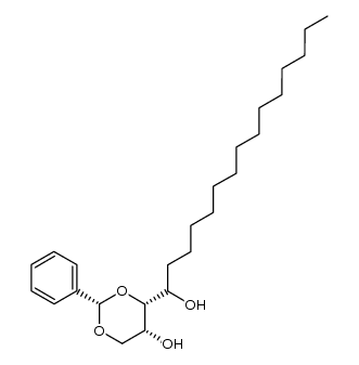 1,3-O-benzylidene-(D-arabino/L-xylo)-1,2,3,4-octadecanetetrol Structure