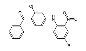 {4-[(4-bromo-2-nitrophenyl)amino]-2-chlorophenyl}(2-methylphenyl)methanone结构式