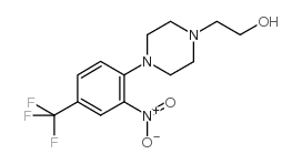2-[4-[2-硝基-4-(三氟甲基)苯基]哌嗪]-1-乙醇结构式