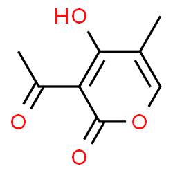 2H-Pyran-2-one, 3-acetyl-4-hydroxy-5-methyl- (9CI)结构式