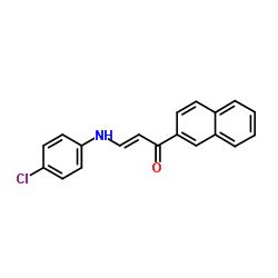(2E)-3-[(4-Chlorophenyl)amino]-1-(2-naphthyl)-2-propen-1-one Structure