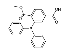 3-(二苯基膦)-4-(甲氧羰基)苯甲酸结构式