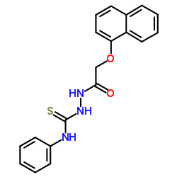 2-[(1-Naphthyloxy)acetyl]-N-phenylhydrazinecarbothioamide Structure
