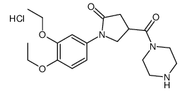 1-(3,4-diethoxyphenyl)-4-(piperazine-1-carbonyl)pyrrolidin-2-one,hydrochloride Structure