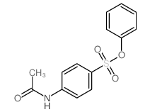 Benzenesulfonic acid, 4-(acetylamino)-, phenyl ester structure