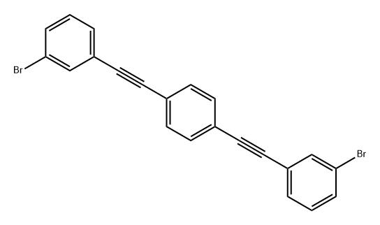 Benzene, 1,4-bis[2-(3-bromophenyl)ethynyl]- Structure