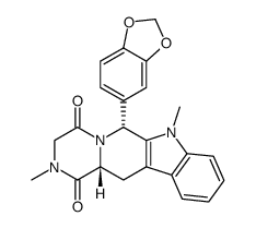 (6R,12aR)-6-(benzo[d][1,3]dioxol-5-yl)-2,7-dimethyl-2,3,12,12a-tetrahydropyrazino[1',2':1,6]pyrido[3,4-b]indole-1,4(6H,7H)dione Structure