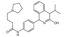 N-[4-(3-oxo-4-propan-2-yl-2,4-dihydro-1H-isoquinolin-1-yl)phenyl]-4-pyrrolidin-1-ylbutanamide结构式