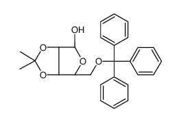 2,3-O-(1-Methylethylidene)-5-O-(triphenylmethyl)-beta-D-Ribofuranose结构式