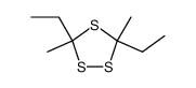 3,5-diethyl-3,5-dimethyl-[1,2,4]trithiolane结构式