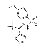 1-(2'-furyl)-2,2-dimethylpropan-1-one 4-methoxybenzenesulfonyl hydrazone Structure