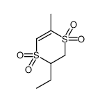 2-ethyl-5-methyl-2,3-dihydro-1,4-dithiine 1,1,4,4-tetraoxide结构式