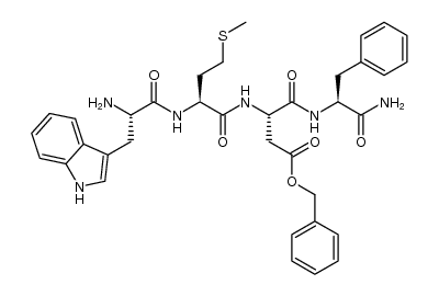 H2N-Trp-Met-Asp(Bzl)-Phe-NH2结构式
