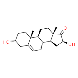 (3a,16b)-3,16-dihydroxy-Androst-5-en-17-one结构式