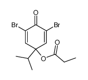 Propionic acid 3,5-dibromo-1-isopropyl-4-oxo-cyclohexa-2,5-dienyl ester结构式