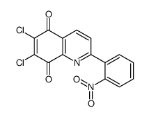 6,7-dichloro-2-(2-nitrophenyl)quinoline-5,8-dione Structure