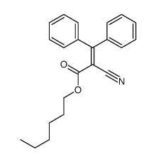 hexyl 2-cyano-3,3-diphenylprop-2-enoate Structure