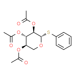 .beta.-D-Xylopyranoside, phenyl 1-thio-, triacetate Structure