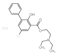 2-diethylaminoethyl 5-chloro-2-hydroxy-3-phenyl-benzoate Structure