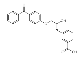 3-(2-(4-苯甲酰基苯氧基)乙酰氨基)苯甲酸结构式