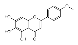 5,6,7-trihydroxy-2-(4-methoxyphenyl)chromen-4-one结构式