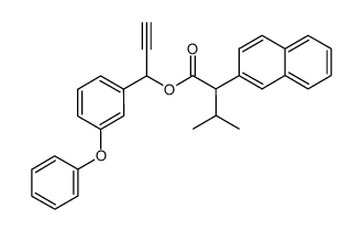 3-Methyl-2-naphthalen-2-yl-butyric acid 1-(3-phenoxy-phenyl)-prop-2-ynyl ester Structure