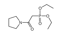 2-diethoxyphosphoryl-1-pyrrolidin-1-ylethanone结构式