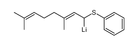 α-lithiogeranyl phenyl sulfide Structure