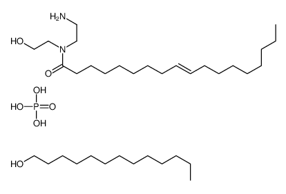 (Z)-N-(2-aminoethyl)-N-(2-hydroxyethyl)octadec-9-enamide,phosphoric acid,tridecan-1-ol Structure