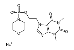 sodium,2-(1,3-dimethyl-2,6-dioxopurin-7-yl)ethoxy-morpholin-4-ylphosphinate Structure