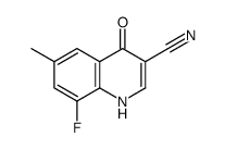 8-Fluoro-6-methyl-4-oxo-1,4-dihydro-3-quinolinecarbonitrile Structure