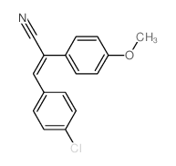 3-(4-chlorophenyl)-2-(4-methoxyphenyl)prop-2-enenitrile structure