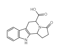 3-oxo-1,2,5,6,11,11b-hexahydroindolizino[8,7-b]indole-5-carboxylic acid结构式