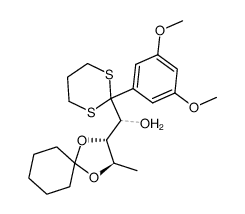 (2R*,3R*)-α-[2-(3,5-dimethoxyphenyl)-m-dithian-2-yl]-3-methyl-1,4-dioxaspiro[4.5]decane-2-methanol Structure