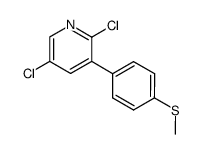 2,5-dichloro-3-[4-(methylthio)phenyl]pyridine结构式