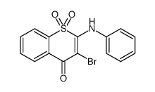 2-anilino-3-bromo-1,1-dioxothiochromen-4-one结构式